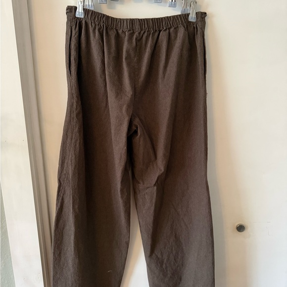 Deiji studios double belted pant in brown stripe - Picture 7 of 8
